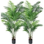Bleosan - lot de 2 plantes artificielles deco areca palmier 150cm fausse plante interieur exterieur en ... Bleosan - lot de 2 plantes artificielles deco areca palmier 150cm fausse plante interieur exterieur en ...