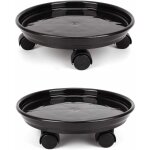 Lot de 2 plante caddy, pot de fleurs rond support de plante en pot sur roues, heavy duty rack sur roulettes ...