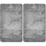 Lot de 2 plaques de protection en verre 'b�ton' - gris - l 50 x l 28, 5 cm - livraison gratuite