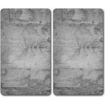 Lot de 2 plaques de protection en verre 'bton' - gris - l 50 x l 28, 5 cm - livraison gratuite