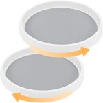 Lot de 2 plateau tournant epices, antid�rapant rangement epices cuisine, 360� rotatif plateau tournant ...