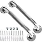 Lot de 2 poignes de barre d'appui de douche antidrapantes de 30, 5 cm, barre d'appui de salle de bain ...