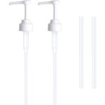 Lot de 2 pompe doseuse bidon 5 litres bouteille pompe vide(blanc), r�utilisables flacon pompe vide plastique ...