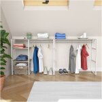 Lot de 2 portants v�tements sous combles kadra modulables 200x85cm