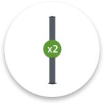 Casanoov - lot de 2 poteaux eifel 10x10 en alu h. 166cm - gris anthracite