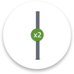 Casanoov - lot de 2 poteaux eifel 10x10 en alu h. 190cm - gris anthracite