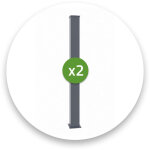 Casanoov - lot de 2 poteaux eifel 15x15 en alu h. 190cm - gris anthracite