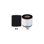 Lot de 2 pr� - filtres + 1 filtre polyester pour centrales aldes c. axpir initia et c. axpir comfort