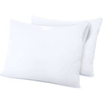Lot de 2 prot�ge oreillers 50 x 70 cm ? �ponge imperm�able anti acariens zipp�