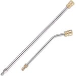 Lot de 2 rallonges pour nettoyeur haute pression, lance d'extension (38 cm) + tige d'extension incurv�e ...