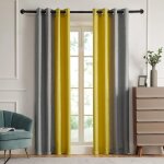 L&h - cfcahl ? lot de 2 rideaux occultants 140x260 cm ? isolation thermique ? polyester lourd ? ?illets ...
