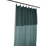 Lot de 2 rideaux ajustable + 8 anneaux pince  gaa  140 x 300 cm  gaze de coton  - couleur: gaa canard ...