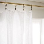 L'effet papillon - lot de 2 rideaux ajustable + 8 anneaux pince 'soline' 140 x 270 cm lin lavé - couleur: ... L'effet papillon - lot de 2 rideaux ajustable + 8 anneaux pince 'soline' 140 x 270 cm lin lavé - couleur: ...