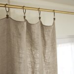 L'effet papillon - lot de 2 rideaux ajustable + 8 anneaux pince 'soline' 140 x 270 cm lin lavé - couleur: ... L'effet papillon - lot de 2 rideaux ajustable + 8 anneaux pince 'soline' 140 x 270 cm lin lavé - couleur: ...