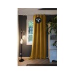 Cdaffaires - lot de 2 rideaux luxe occultant + isolant phonique polaire l180 x h260 cm laponie jaune Cdaffaires - lot de 2 rideaux luxe occultant + isolant phonique polaire l180 x h260 cm laponie jaune