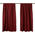Woltu - lot de 2 rideaux occultant, pour fentre et porte isolant thermique, 135x175cm, bordeaux, vh5882bd ...