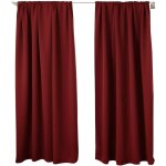 Woltu - lot de 2 rideaux occultant, pour fentre et porte isolant thermique, 135x225cm, bordeaux, vh5881bd ...