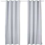 Woltu lot de 2 rideaux occultant  oeillets, rideau isolant intrieur 135x225cm, gris blanc vh5878ws ...