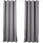 Woltu - lot de 2 rideaux occultant � oeillets, rideau isolant int�rieur 135x245cm, gris fonc� vh5877dg ...