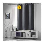 Actome - lot de 2 rideaux occultant petite hauteur 135 x 180 cm occult ardoise Actome - lot de 2 rideaux occultant petite hauteur 135 x 180 cm occult ardoise