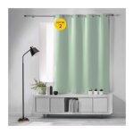 Lot de 2 rideaux occultant petite hauteur 135 x 180 cm occult sauge