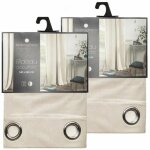 Toilinux - lot de 2 rideaux occultants en polyester effet velours Toilinux - lot de 2 rideaux occultants en polyester effet velours