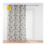 Douceur d'intérieur - lot de 2 rideaux a oeillets 140 x 260 cm polyester imprimé alma noir Douceur d'intérieur - lot de 2 rideaux a oeillets 140 x 260 cm polyester imprimé alma noir