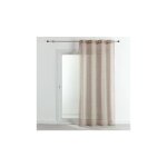 Lot de 2 rideaux � oeillets ? panneau � effet lin � - 140 x 260cm - beige