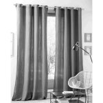 Univers d ? cor - lot de 2 rideaux tamisant � ?illet 140 x 260 cm 'gaze de coton' - gaze de coton ardoise ...