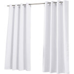 Aqrau lot de 2 rideaux thermiques rideaux occultant pour salon et chambre blanc 140x240 cm