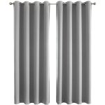 Lot de 2 rideaux thermiques rideaux occultant pour salon et chambre gris 140x240 cm - aqrau