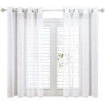 Lot de 2 rideau voilage blanc 140x160cm en effet lin imatation a oeillets rideaux voilage decoration ... Lot de 2 rideau voilage blanc 140x160cm en effet lin imatation a oeillets rideaux voilage decoration ...