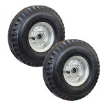 Lot de 2 roues gonflables pour chariot 25 x 7. 5 cm - axe 16 mm linxor Lot de 2 roues gonflables pour chariot 25 x 7. 5 cm - axe 16 mm linxor
