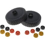 Jardiaffaires - lot de 2 roues de tondeuse universelle diamtre 180mm