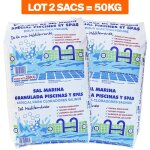 Llofer - lot de 2 sacs 25kg sel fin spcial piscine dissolution rapide