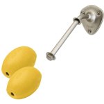 Provendi - lot 2 savons rotatifs coliers jaunes + porte - savon nickel bross