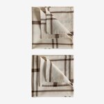 Set de 2 serviettes en coton ducase sklum beige cr�me