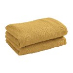 Lot de 2 serviettes invit� 'spa' 30 x 50 cm / 400 gr / m� - couleur: 'spa' jaune ma�s