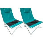 Lot de 2 si�ges de plage pliables - o'beach - housse de transport inclus - 40 x 70 x 40 cm