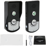 Lot de 2 sonnette d'interphone vocal, 1000 m de charge usb intelligente sans fil appel sonnette �tanche ...