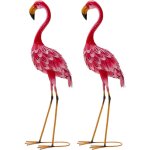 Lot de 2 statues 89 cm de flamant rose de jardin en métal, décoration extérieure sculpture d'oiseau rose ... Lot de 2 statues 89 cm de flamant rose de jardin en métal, décoration extérieure sculpture d'oiseau rose ...