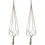 Lot de 2 suspension plante pour pot de fleurs cache - pots suspension en corde suspension plante macram ...