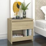 Maison chic ? lot de 2 tables de chevet ch�ne sonoma 40x30x39 cm ? agglom�r� ? 1 tiroir ? rangement pratique ...