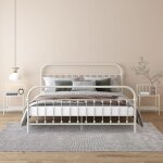 Bonnevie - lot de 2 tables de chevet - bout de canapé armoires de rangement blanc et transparent métal ... Bonnevie - lot de 2 tables de chevet - bout de canapé armoires de rangement blanc et transparent métal ...