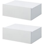Homcom - lot de 2 tables de chevet murales - lot de 2 tables de nuit - tiroir coulissant, plateau - panneaux ...