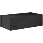Muebles bonitos - lot de 2 tables de chevet table de nuit 1 tiroir 46x15x34cm mod�le europa noir finition ...