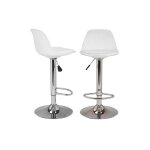 Haloyo - lot de 2 tabourets de bar design blanc chaises de bar 2 pcs similicuir Haloyo - lot de 2 tabourets de bar design blanc chaises de bar 2 pcs similicuir