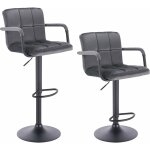 Lot de 2 tabourets de bar avec dossier, sige bien rembourr en velours, hauteur rglable, pieds en mtal, ...