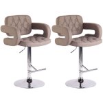 Clp - d�finir 2 tabourets dimo design en tissu tortora