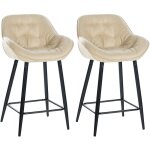 Clp - ensemble de 2 tabourets de la cr�me bar gibson, tissu